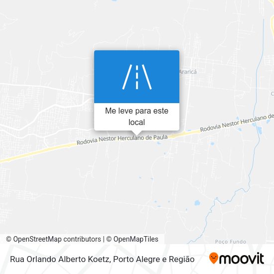 Rua Orlando Alberto Koetz mapa