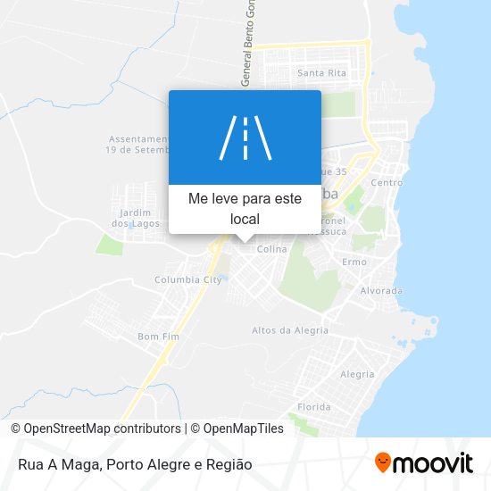 Rua A Maga mapa