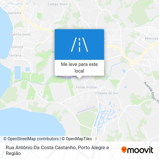Rua Antônio Da Costa Castanho mapa