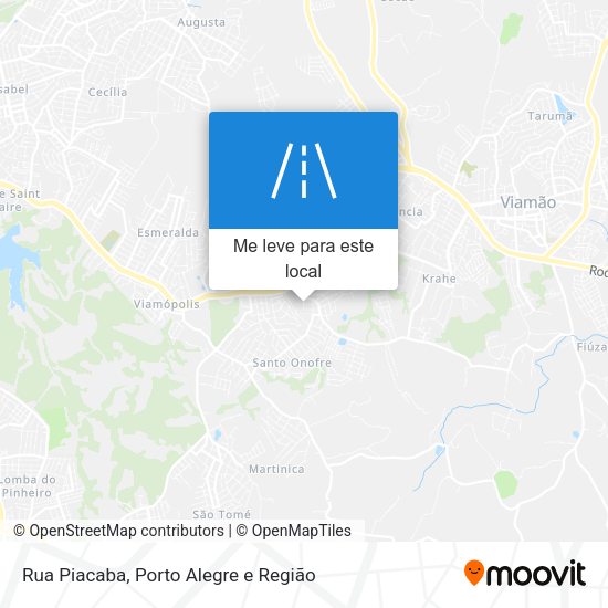 Rua Piacaba mapa