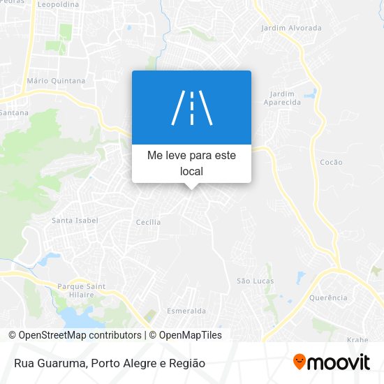 Rua Guaruma mapa