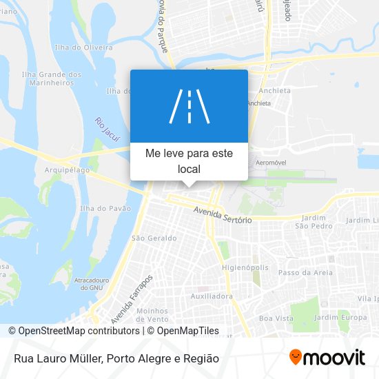 Rua Lauro Müller mapa