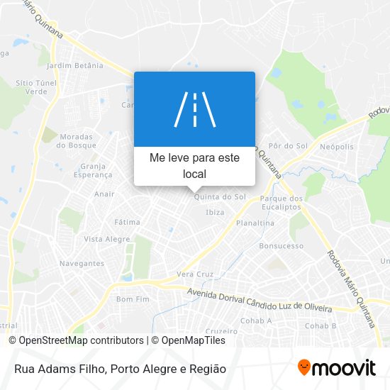 Rua Adams Filho mapa