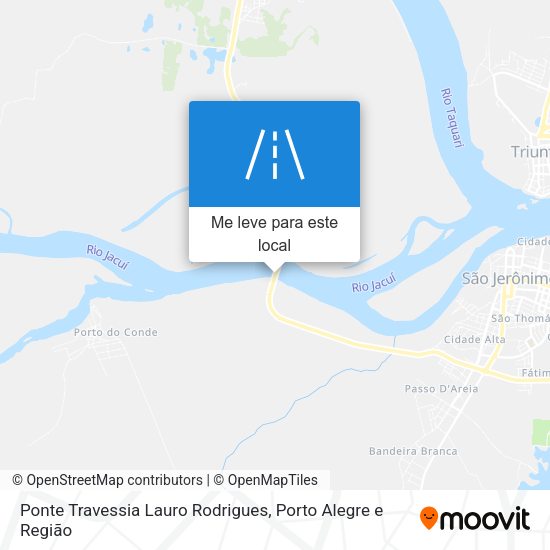 Ponte Travessia Lauro Rodrigues mapa