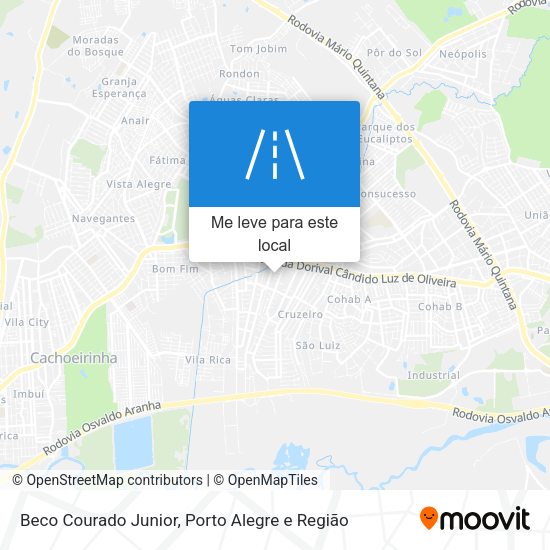 Beco Courado Junior mapa