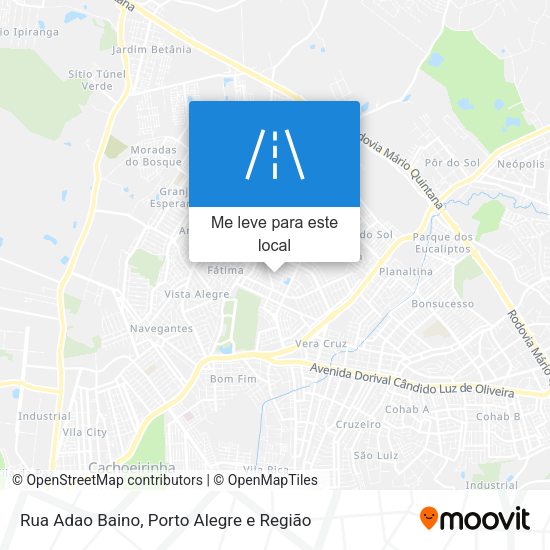 Rua Adao Baino mapa