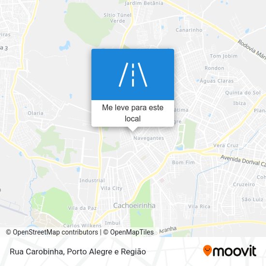 Rua Carobinha mapa