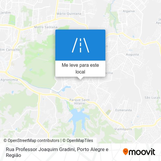 Rua Professor Joaquim Gradini mapa