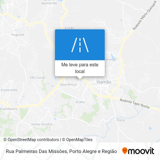 Rua Palmeiras Das Missões mapa