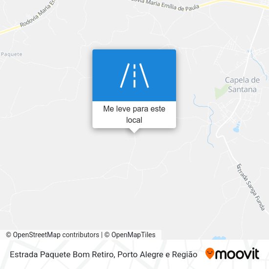 Estrada Paquete Bom Retiro mapa