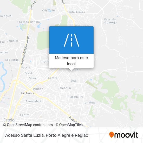 Acesso Santa Luzia mapa