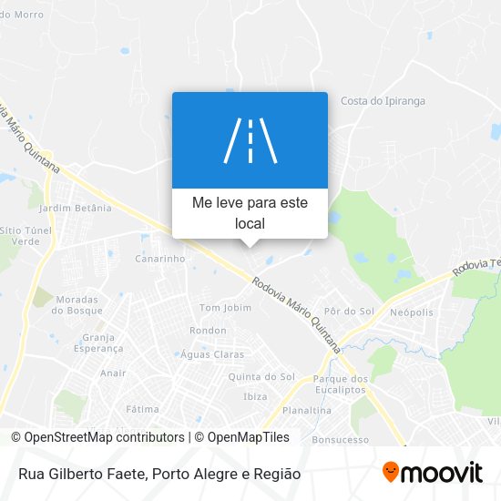 Rua Gilberto Faete mapa