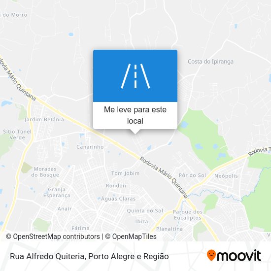 Rua Alfredo Quiteria mapa