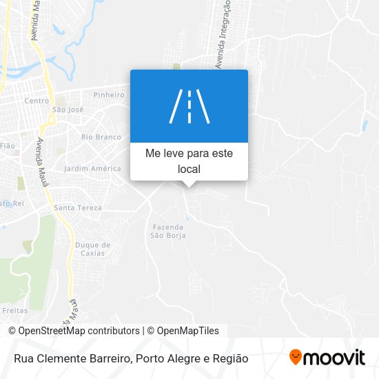 Rua Clemente Barreiro mapa
