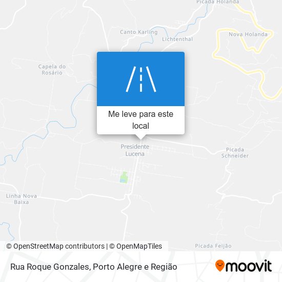 Rua Roque Gonzales mapa
