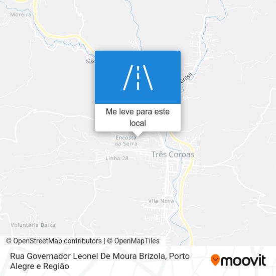 Rua Governador Leonel De Moura Brizola mapa