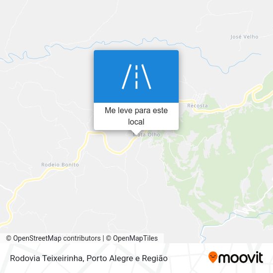 Rodovia Teixeirinha mapa