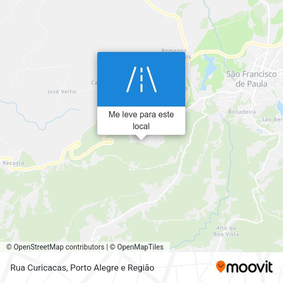 Rua Curicacas mapa