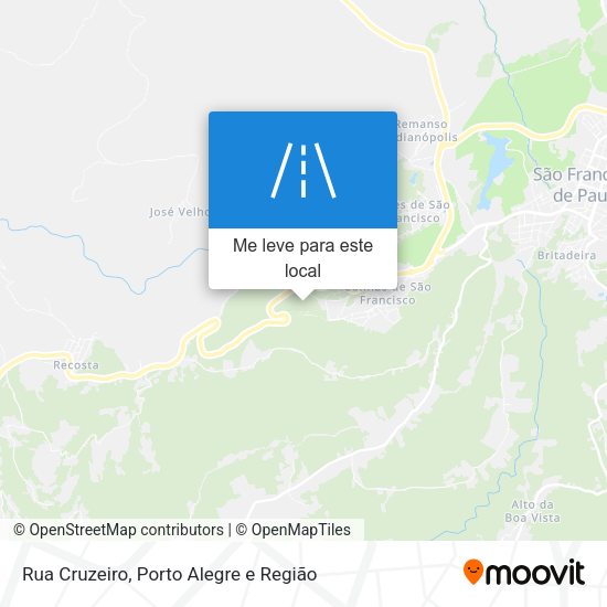 Rua Cruzeiro mapa