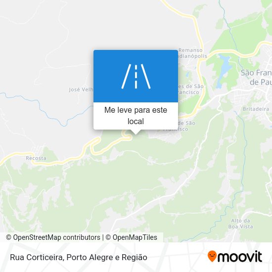 Rua Corticeira mapa