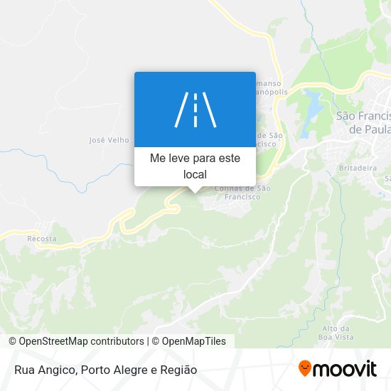 Rua Angico mapa