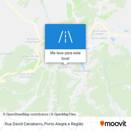 Rua David Canabarro mapa