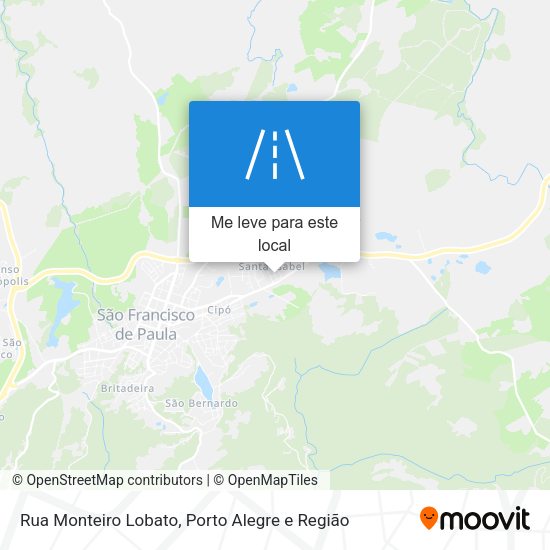 Rua Monteiro Lobato mapa
