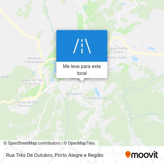 Rua Três De Outubro mapa