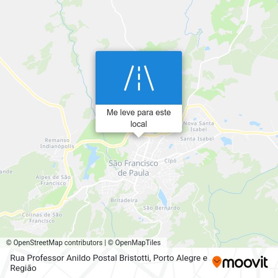 Rua Professor Anildo Postal Bristotti mapa