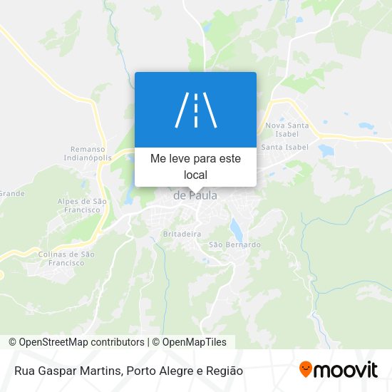 Rua Gaspar Martins mapa