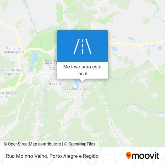 Rua Moinho Velho mapa