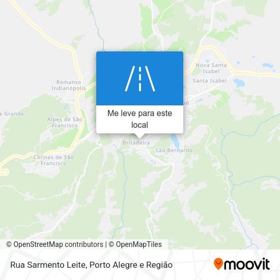 Rua Sarmento Leite mapa