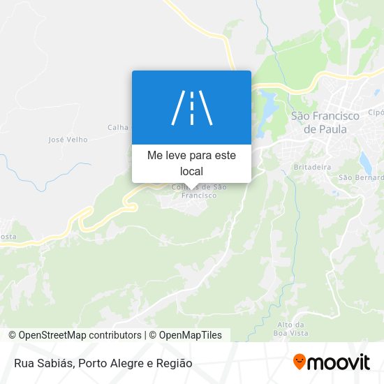 Rua Sabiás mapa