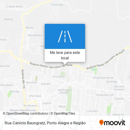 Rua Canicio Baungratz mapa