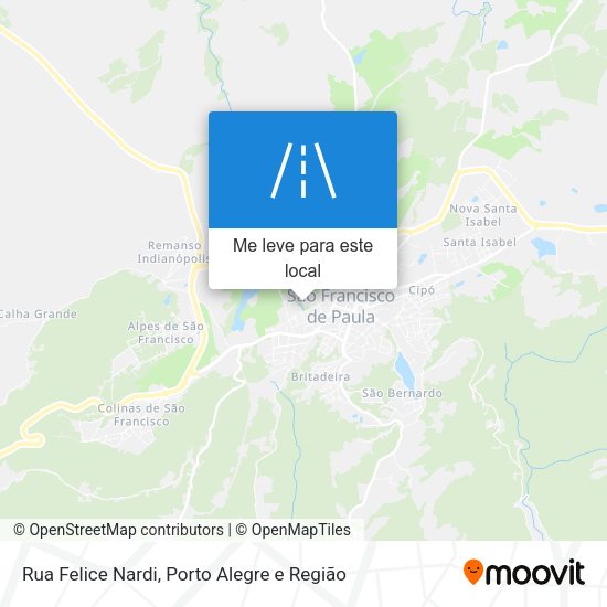 Rua Felice Nardi mapa