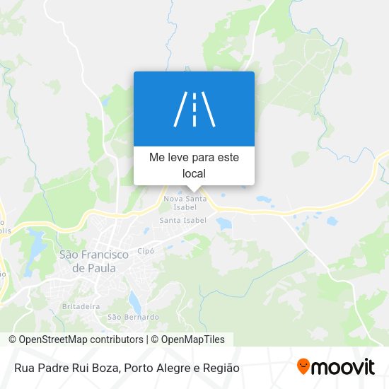 Rua Padre Rui Boza mapa