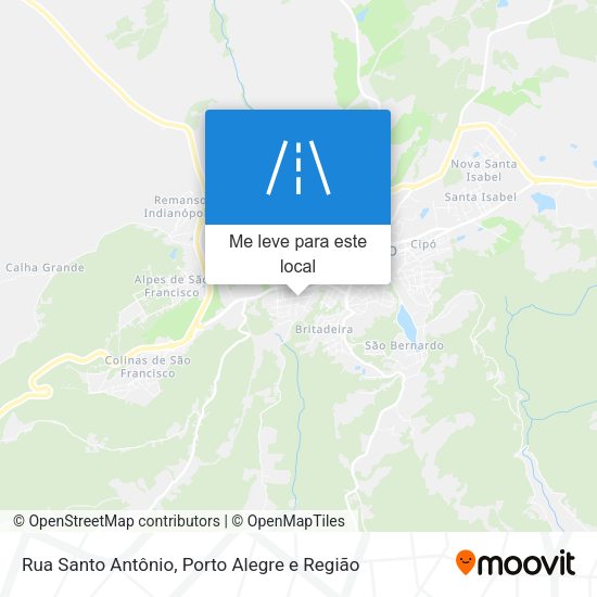 Rua Santo Antônio mapa