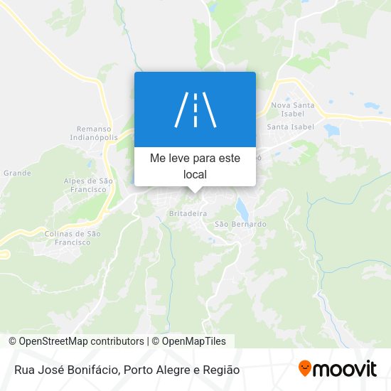 Rua José Bonifácio mapa