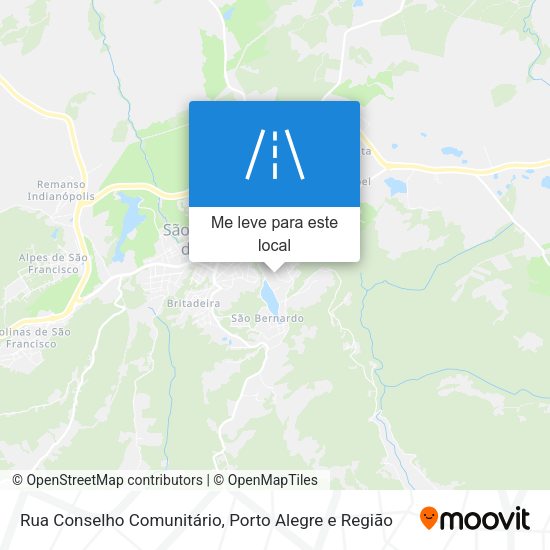 Rua Conselho Comunitário mapa