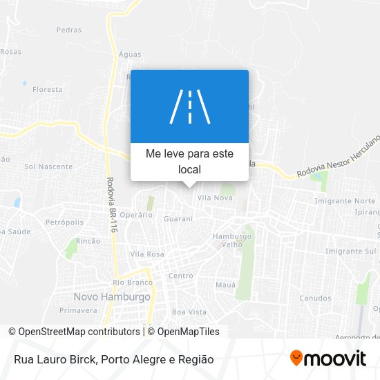 Rua Lauro Birck mapa