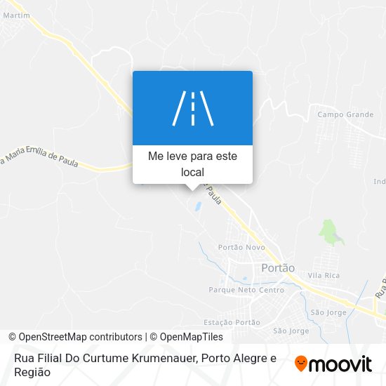 Rua Filial Do Curtume Krumenauer mapa