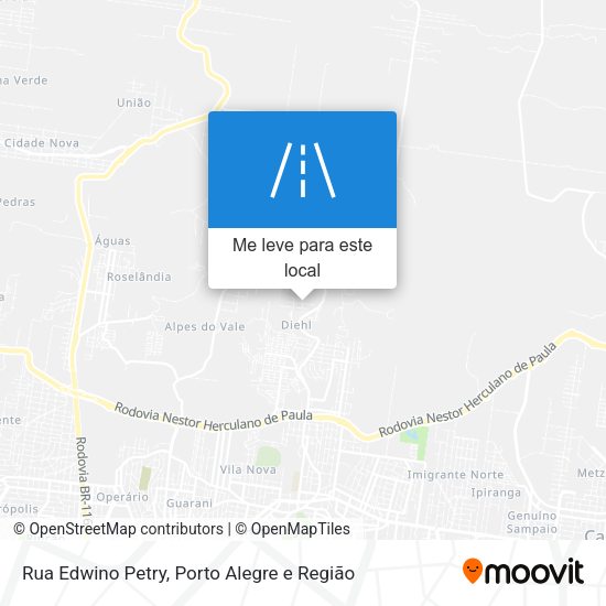 Rua Edwino Petry mapa