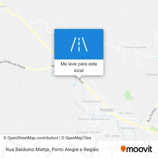 Rua Balduino Mattje mapa