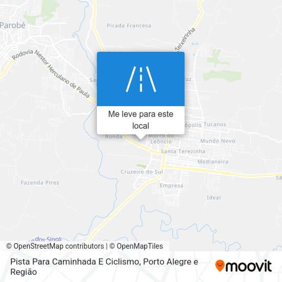 Pista Para Caminhada E Ciclismo mapa