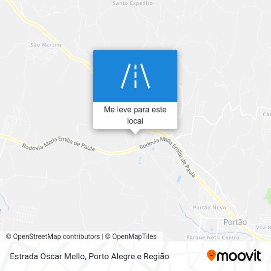 Estrada Oscar Mello mapa
