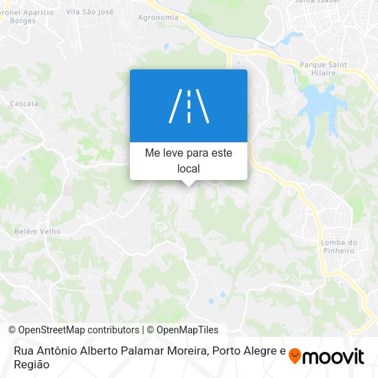 Rua Antônio Alberto Palamar Moreira mapa