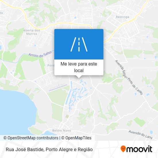 Rua José Bastide mapa