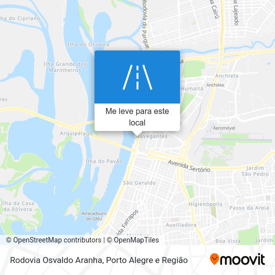 Rodovia Osvaldo Aranha mapa
