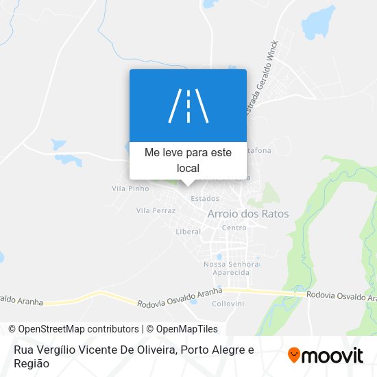 Rua Vergílio Vicente De Oliveira mapa