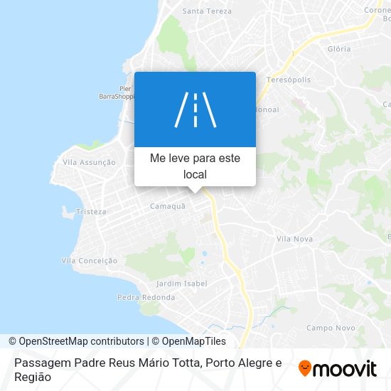 Passagem Padre Reus Mário Totta mapa